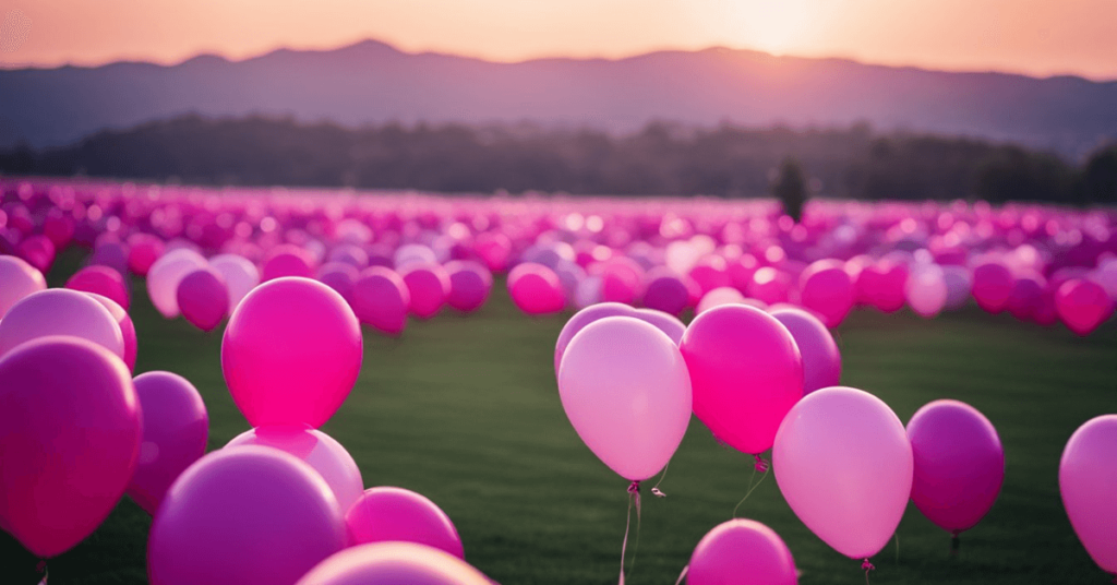 pink balloons for girlfriend love