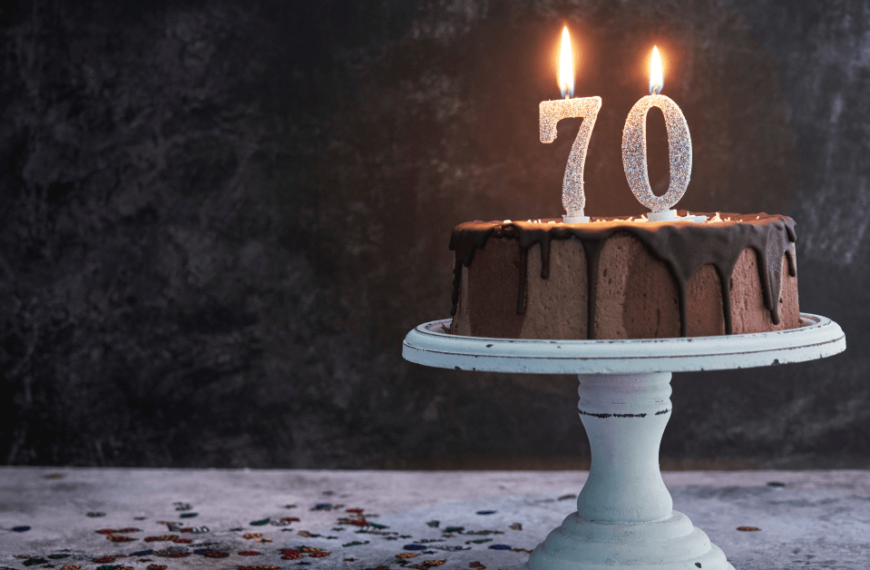 70th birthday cake ideas chocolate cake with candles
