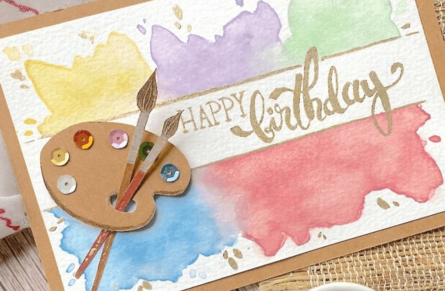watercolor birthday card ideas