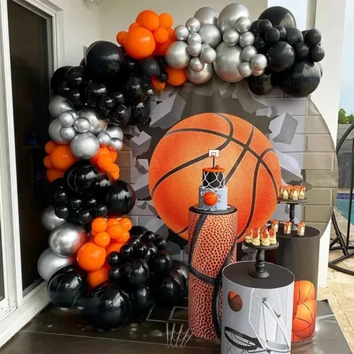 birthday decor for men basketball themed garland kit