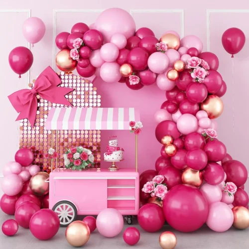 pink birthday decor idea