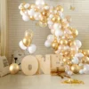 Gold and White Birthday Decor