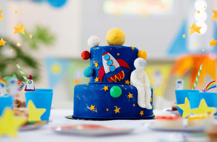 spaceship themed birthday party