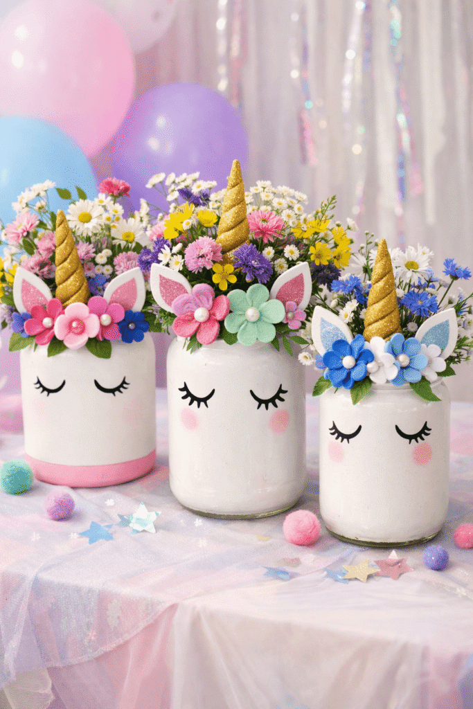 Unicorn flower vases