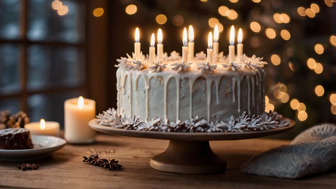Winter Birthday Cake
