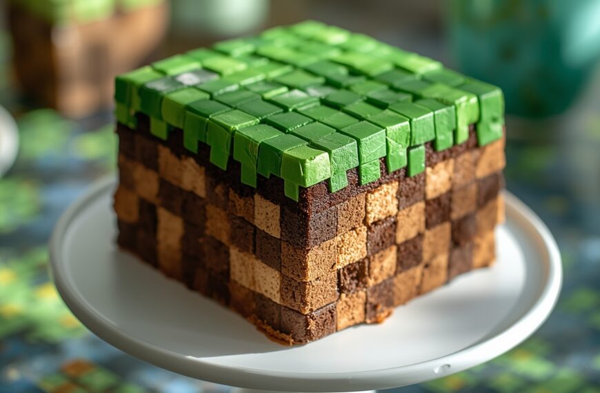 minecraft birthday cake