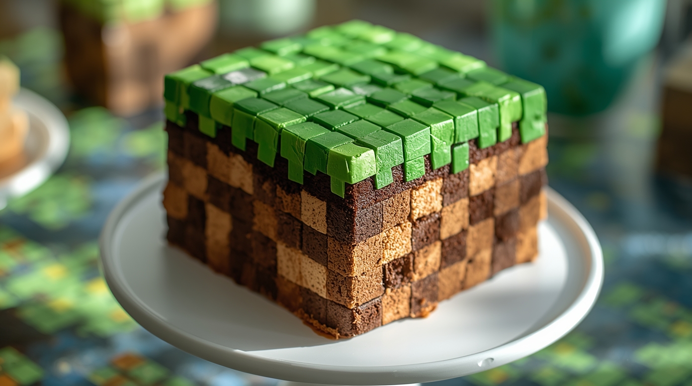 minecraft birthday cake