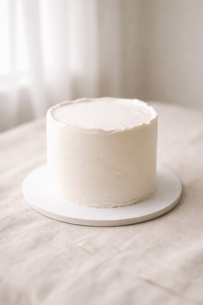 10 Creative Smash Cake Ideas for 1st Birthday Celebration 3 minimalist white smash cake for first birthday with simple buttercream texture