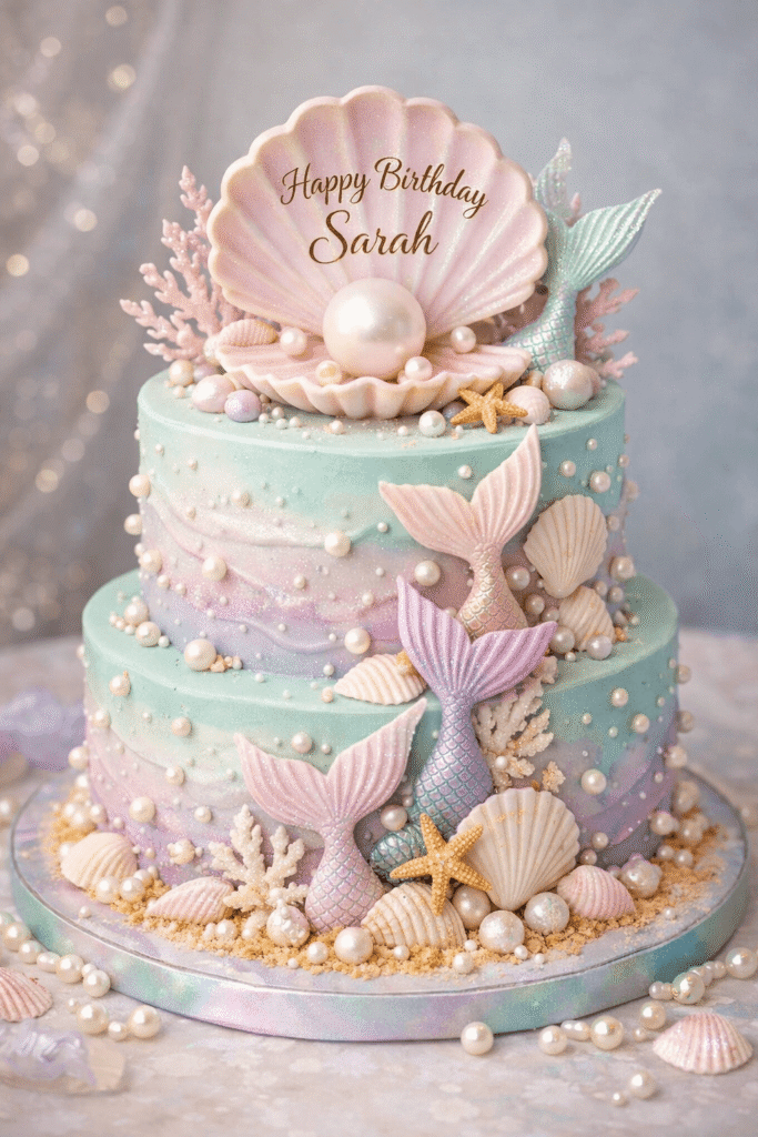 25 Best Mermaid Birthday Cake Ideas: Make a Splash at Your Next Party! 3 Seashell Serenade on my Special Day