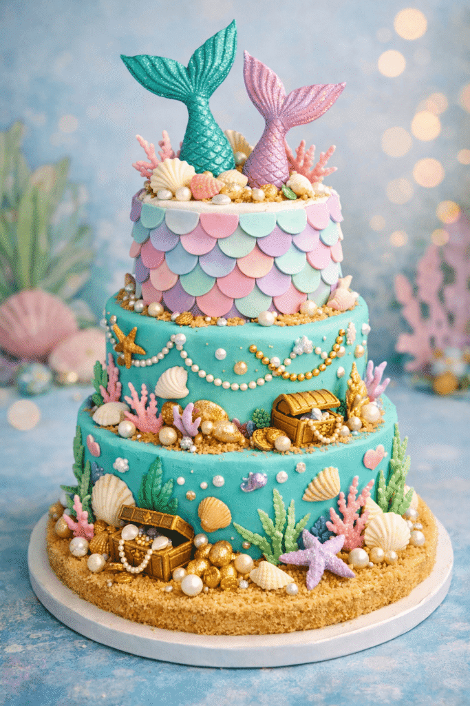 25 Best Mermaid Birthday Cake Ideas: Make a Splash at Your Next Party! 8 Mermaid Magic on Layers