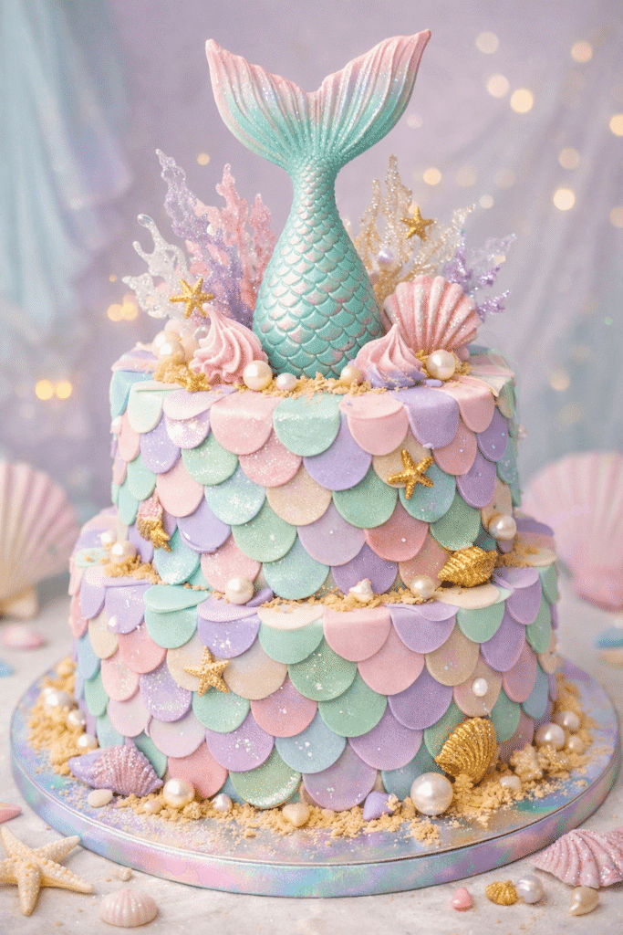 25 Best Mermaid Birthday Cake Ideas: Make a Splash at Your Next Party! 10 Pastel Mermaid Dream