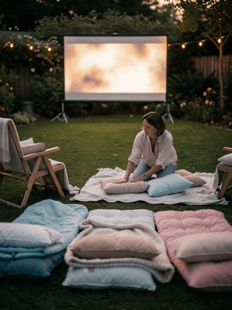 comfortable sitting movie night