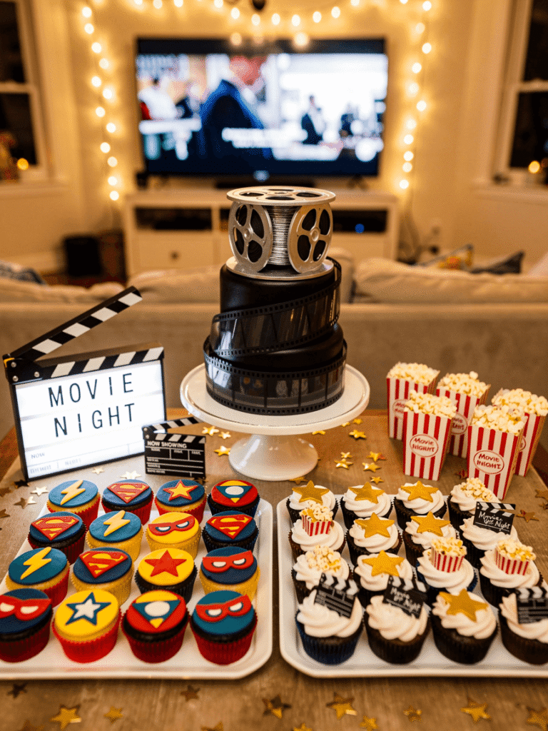 movie night cupcakes
