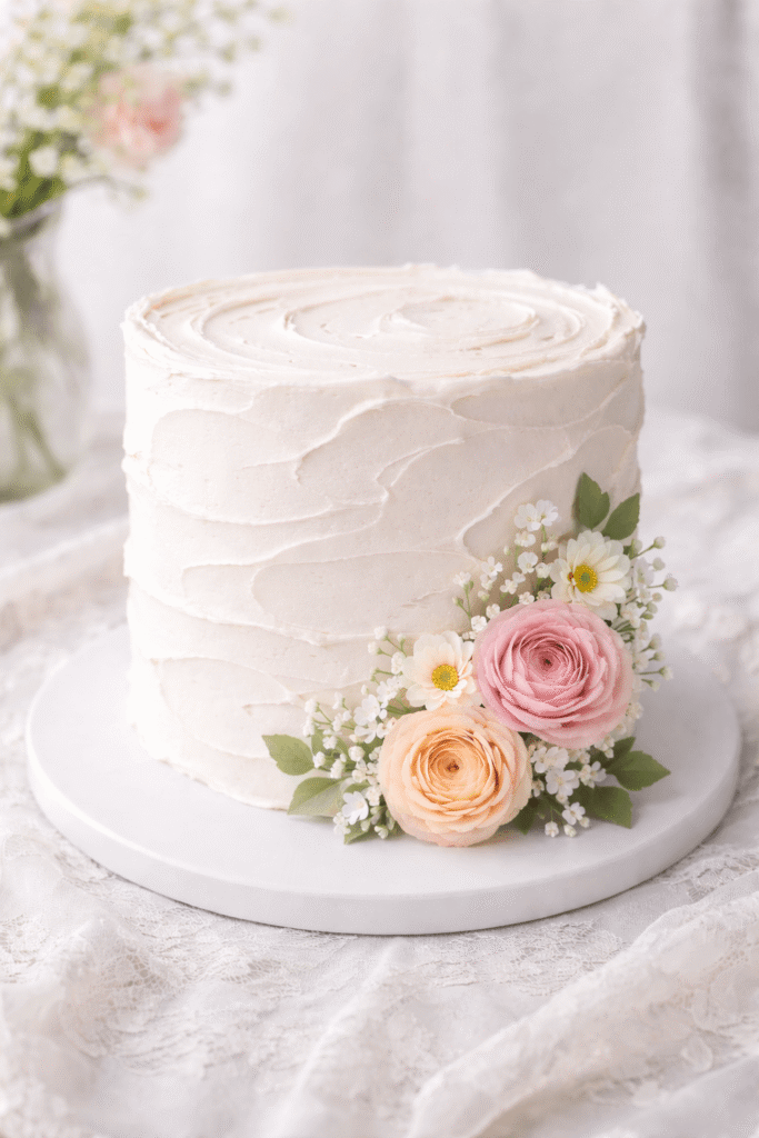 Spring Buttercream Texture Cake