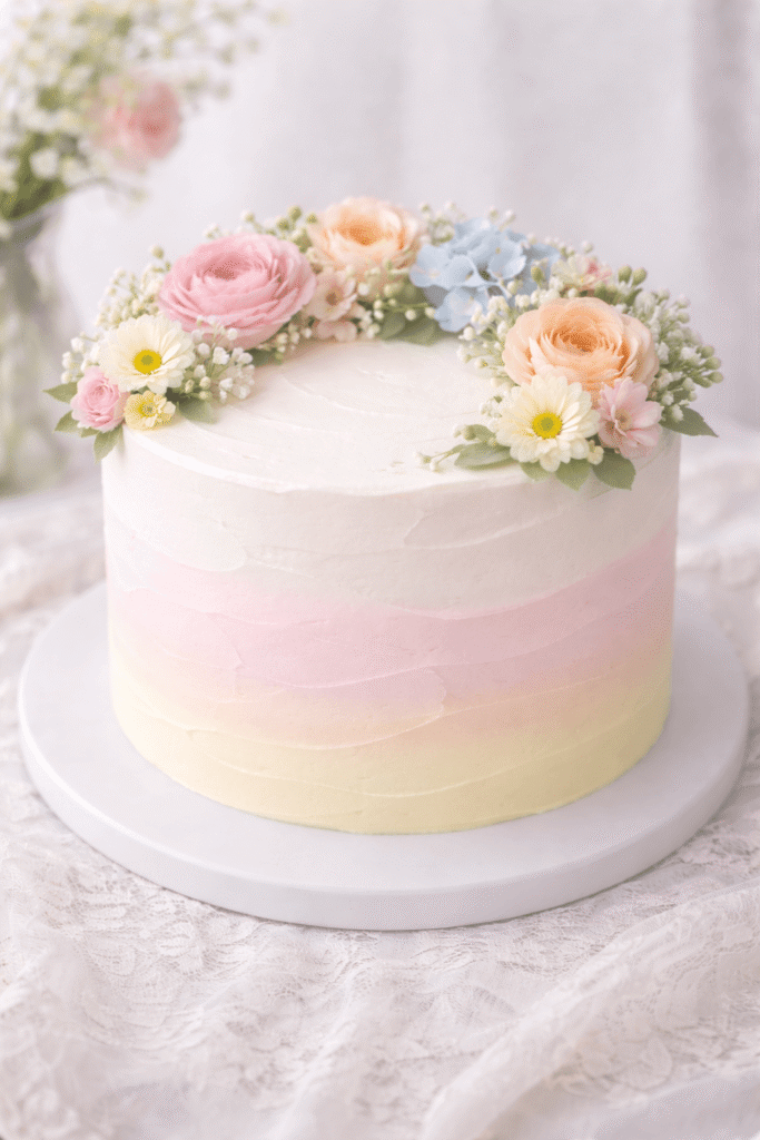 Pastel Ombre Spring Cake