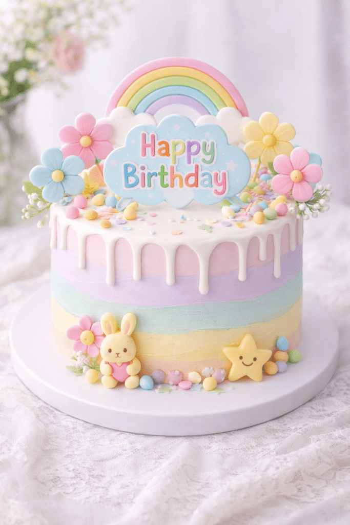 Spring Birthday Cake for Kids