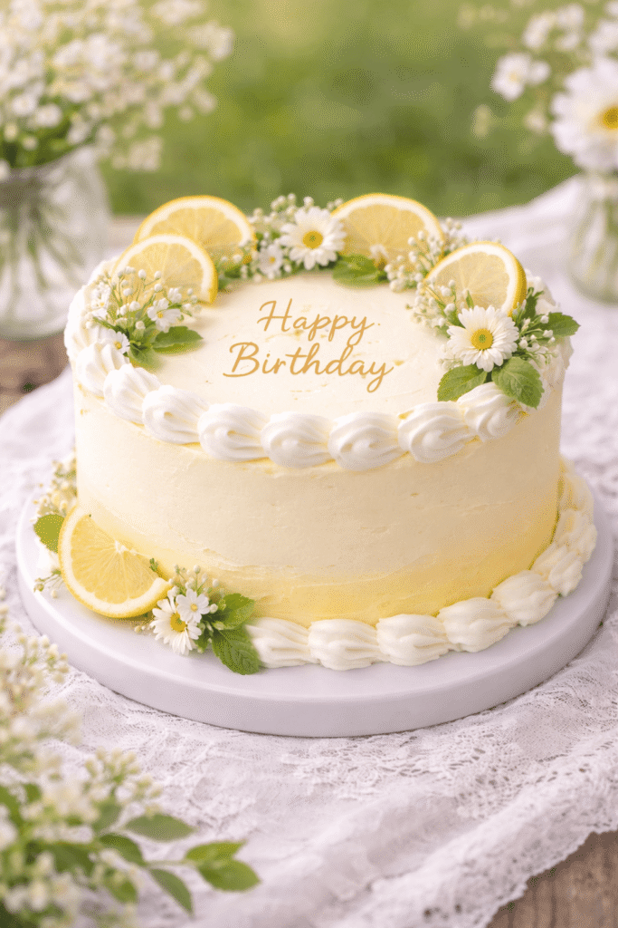 Lemon Spring Birthday Cake