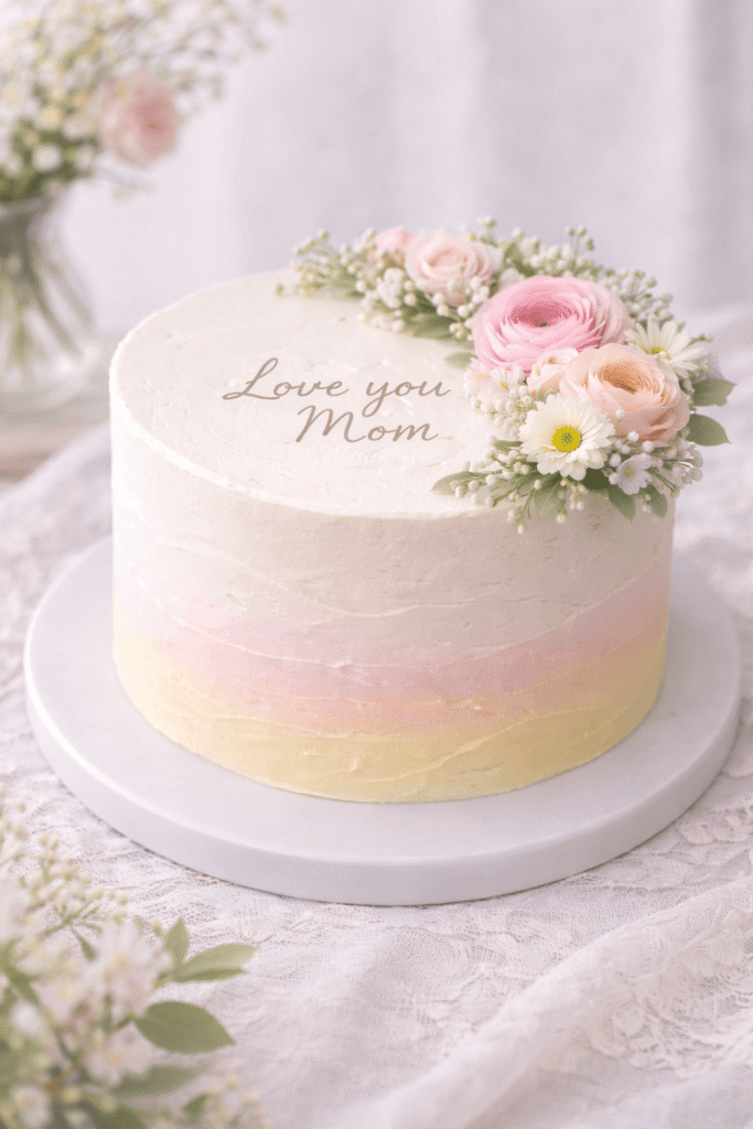 Spring Cake With Handwritten Message