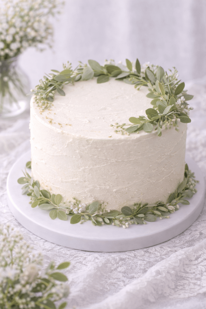 Spring Cake With Greenery Only