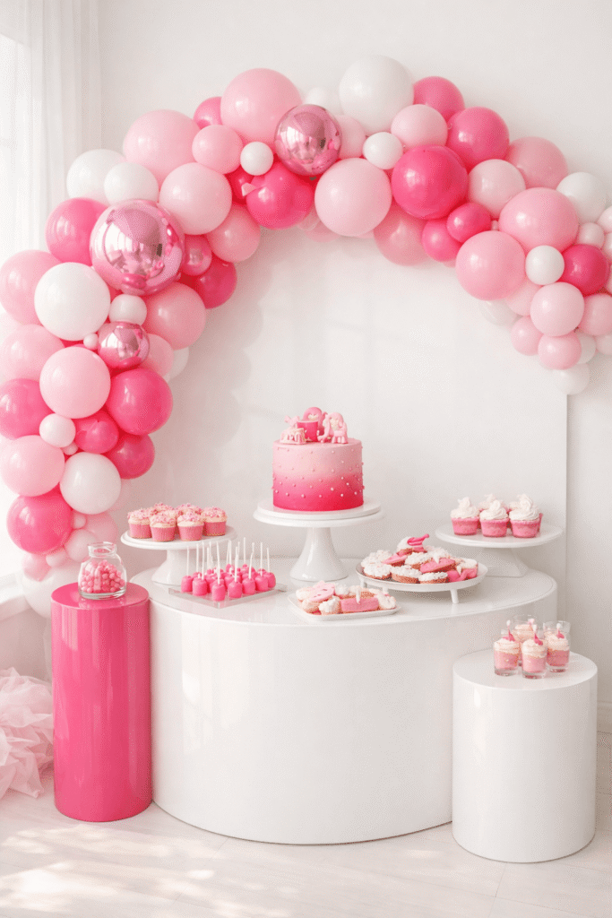 Barbie Themed Birthday Party Ideas That Feel Pink, Playful & Totally Iconic 2 stylish Barbie themed birthday party setup