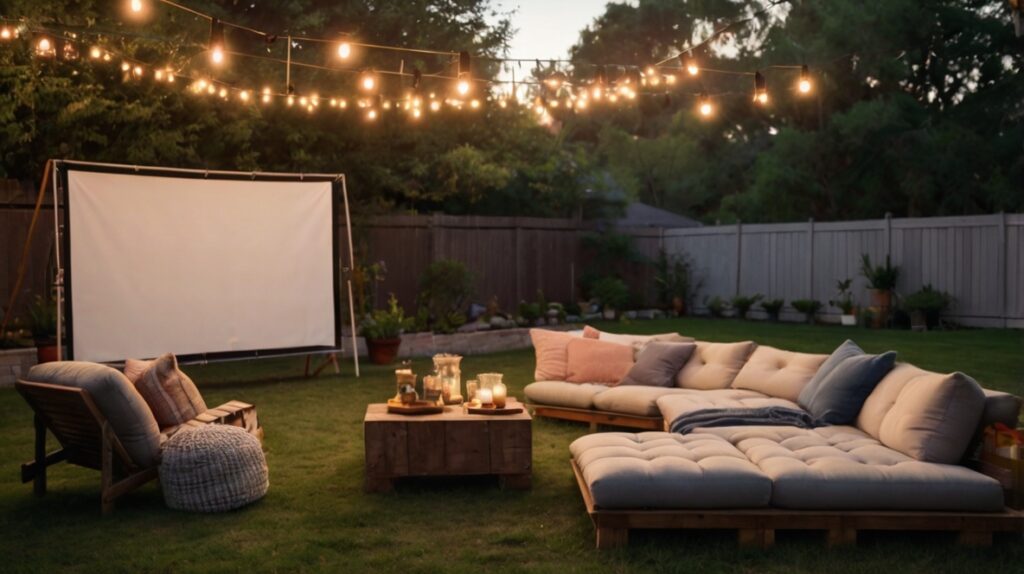 movie night in the garden