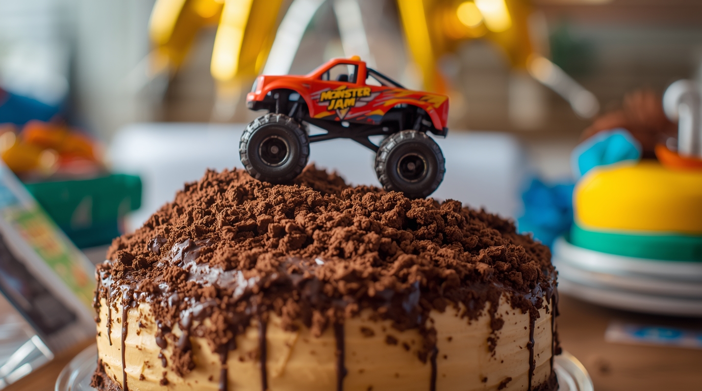 monster jam birthday cake