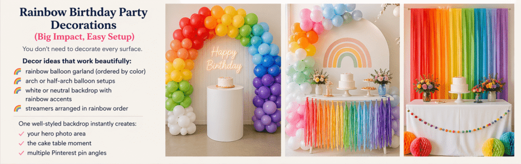 Rainbow decorations