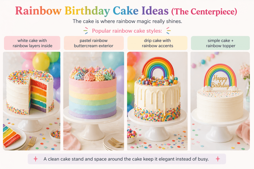 Rainbow birthday cake ideas