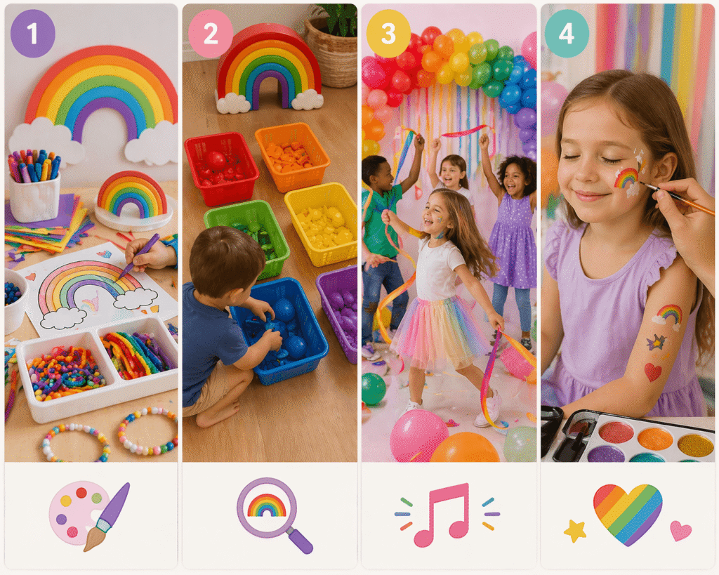 rainbow birthday party activities