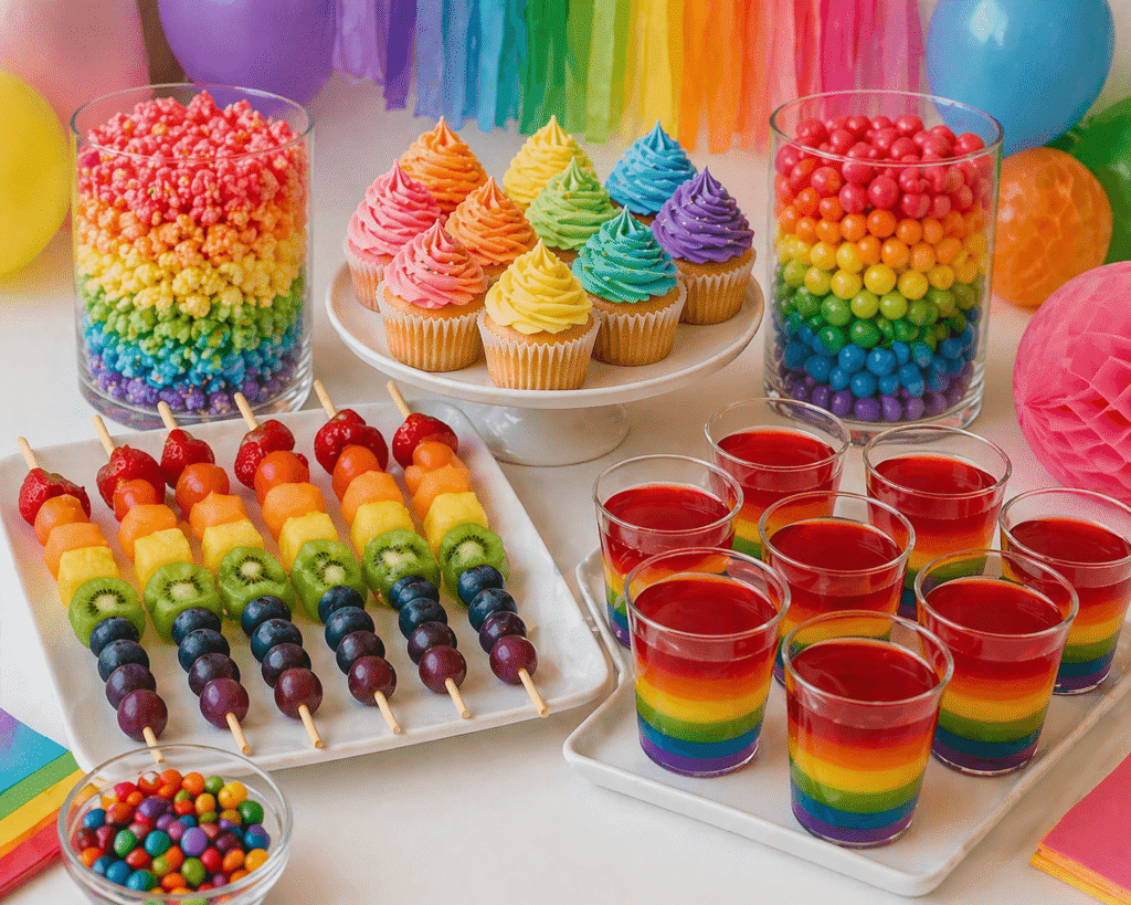 rainbow birthday party food